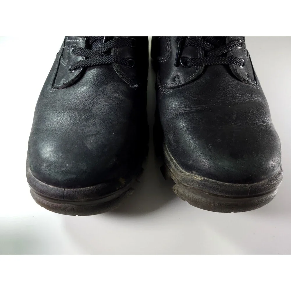 VTG ECCO Outdoor Boots Men's US 11 Black Leather Latex Lug Sole Damaged As-Is